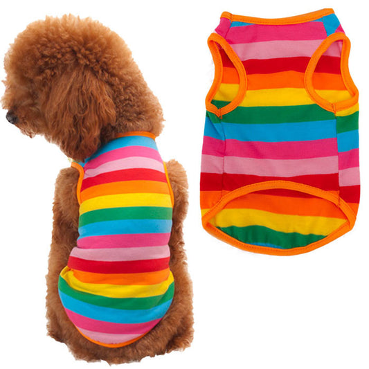 Rainbow Stripe Pet Shirt