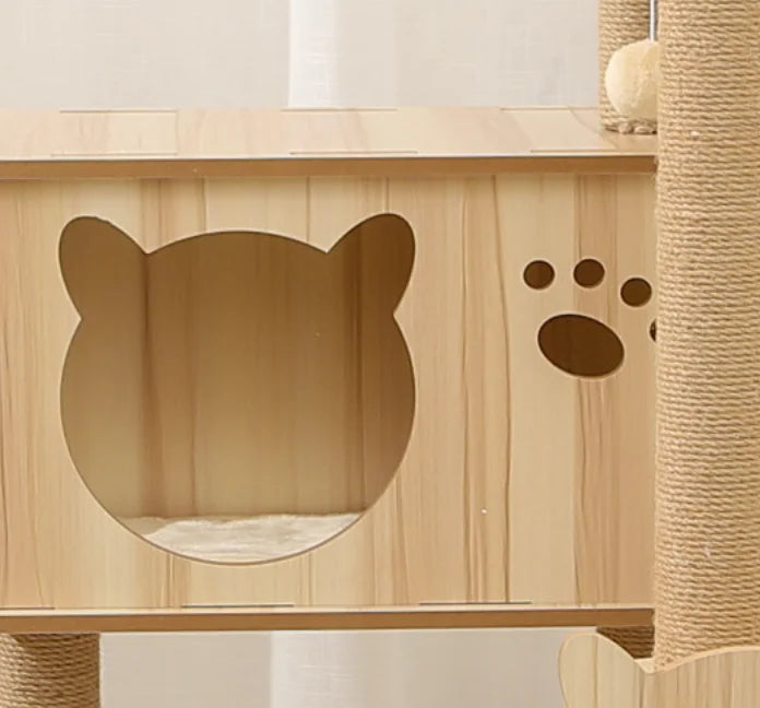 Wooden Cat Climbing Tree - Small to Large Size