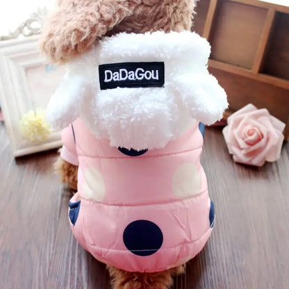 Polka Dot Hoodie Coat