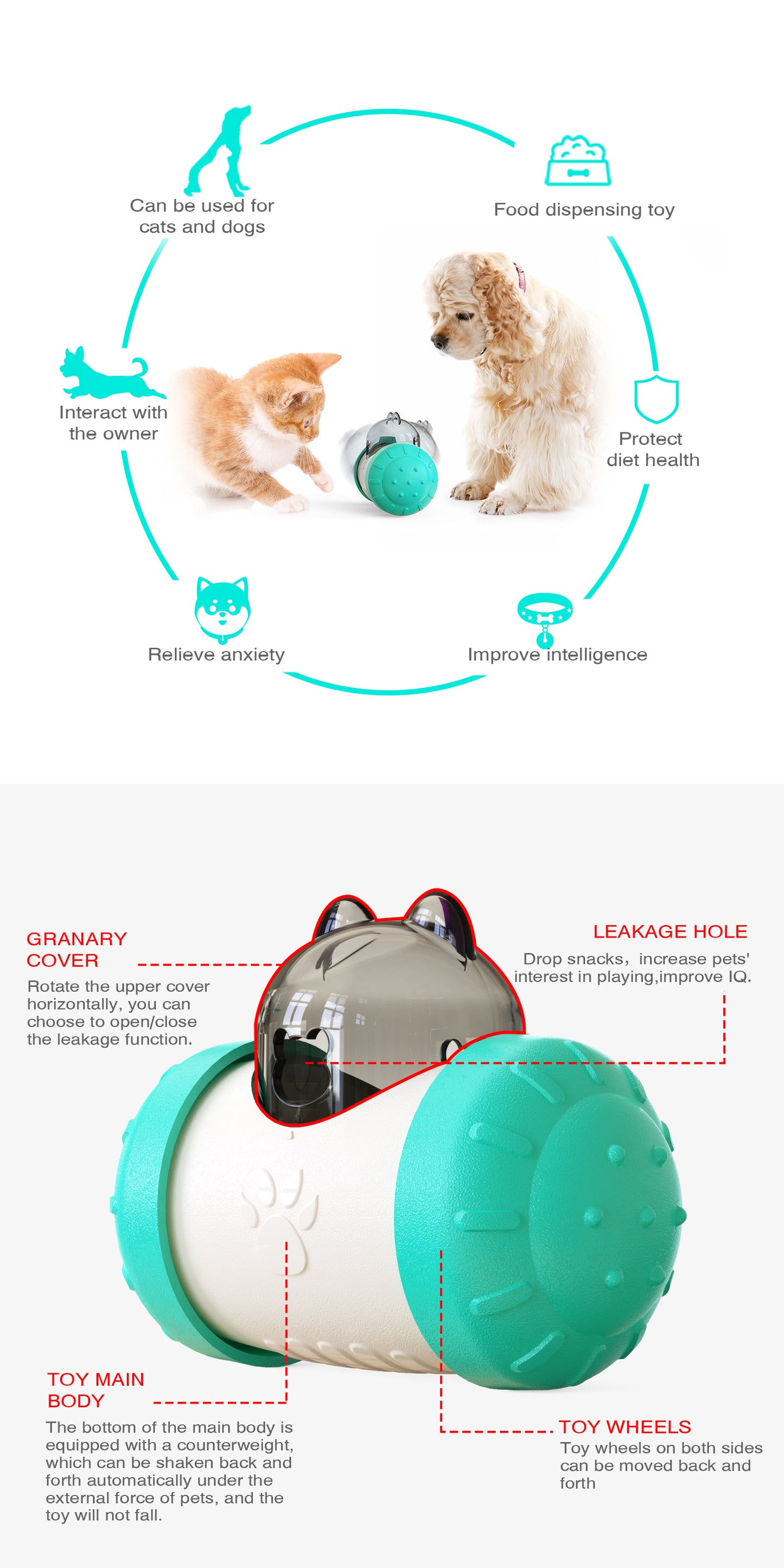Interactive Shaking Ball Feeder