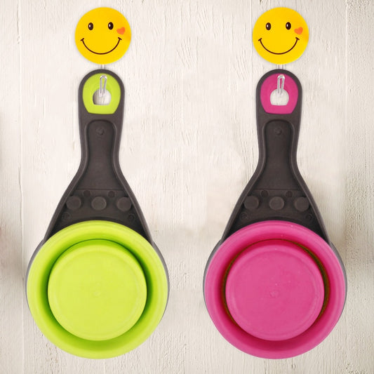 Silicone Portable Travel Bowl, Scoop and Clip