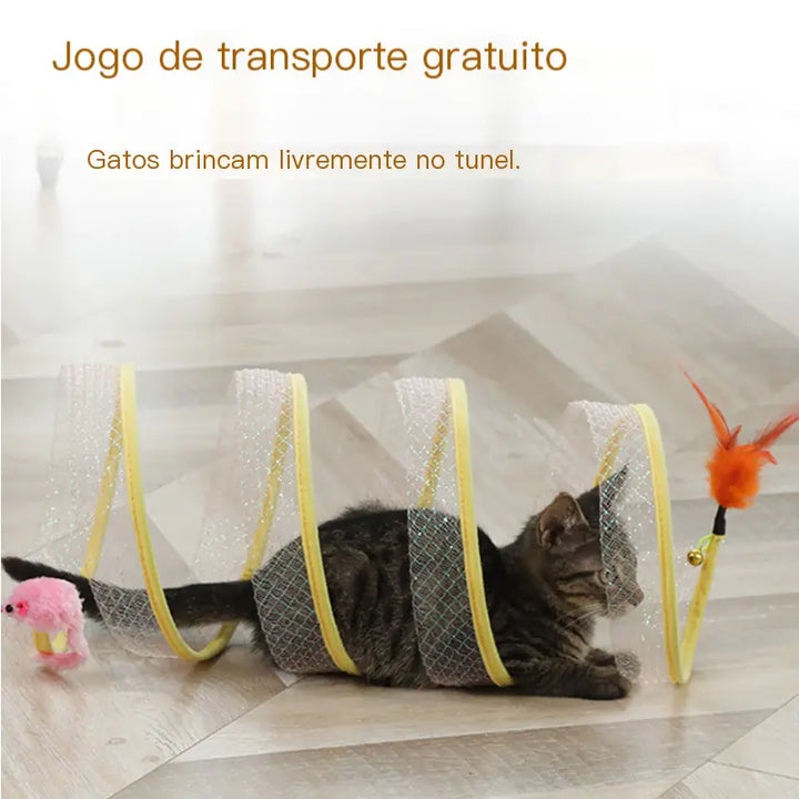 S Shaped Foldable Cat Tunnel