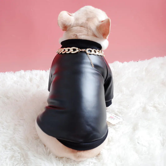 Zipper Stretch PU Leather Jacket