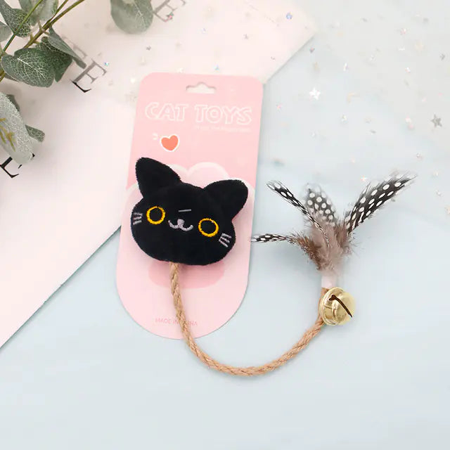 Feathered Cat Toy with Bell