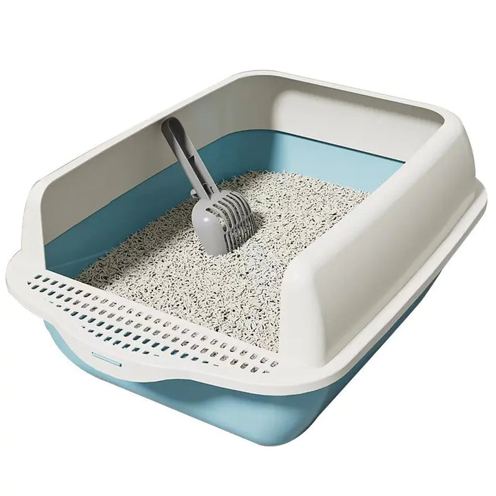 Semi-Enclosed Cat Litter Box