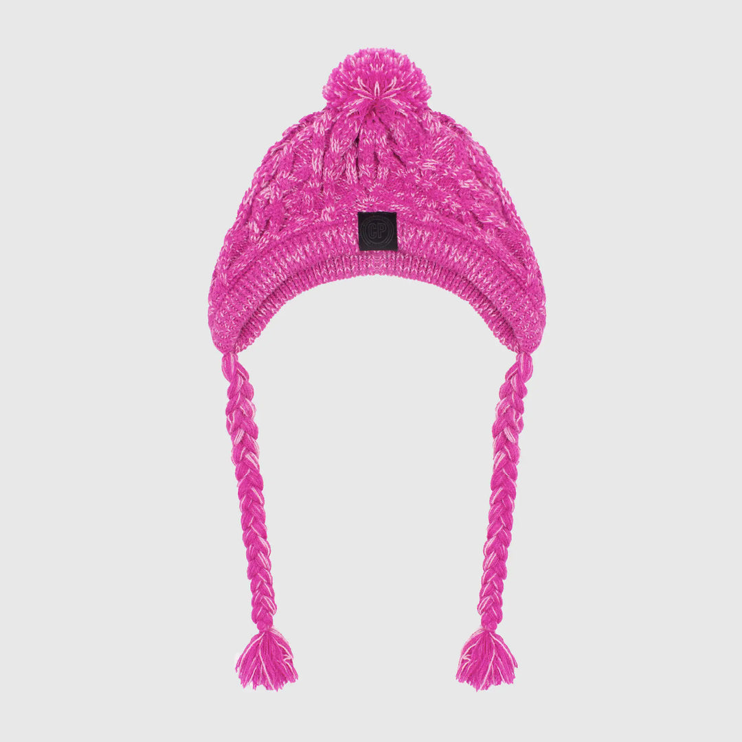 Fluffy Knitted Hat with PomPoms