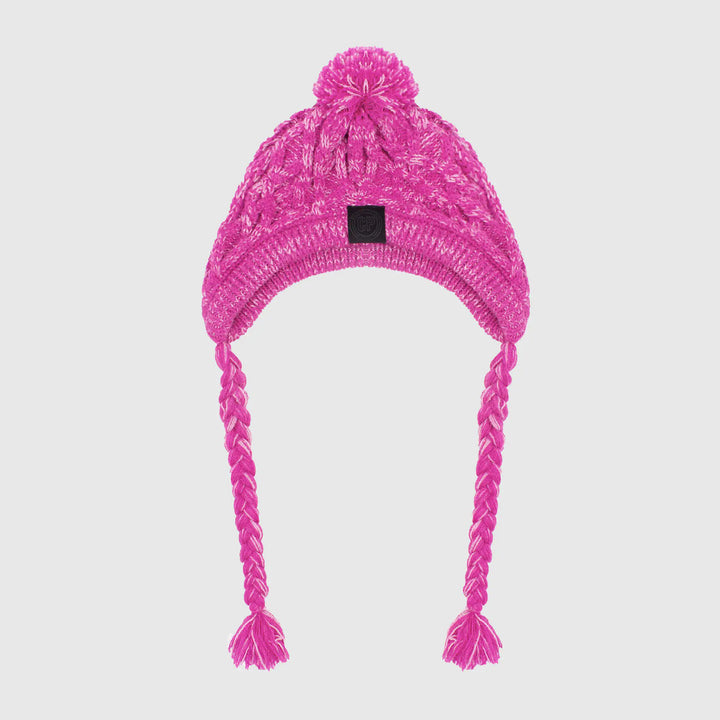 Fluffy Knitted Hat with PomPoms