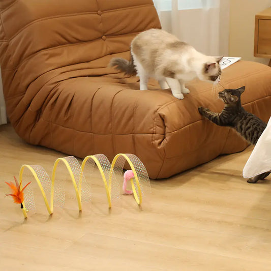 S Shaped Foldable Cat Tunnel