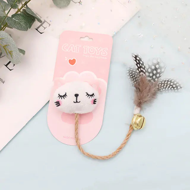 Feathered Cat Toy with Bell