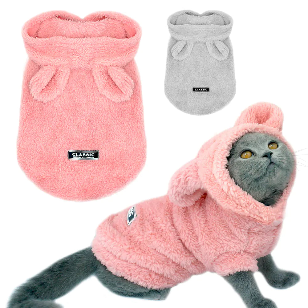 Fluffy Hoodie with Ears
