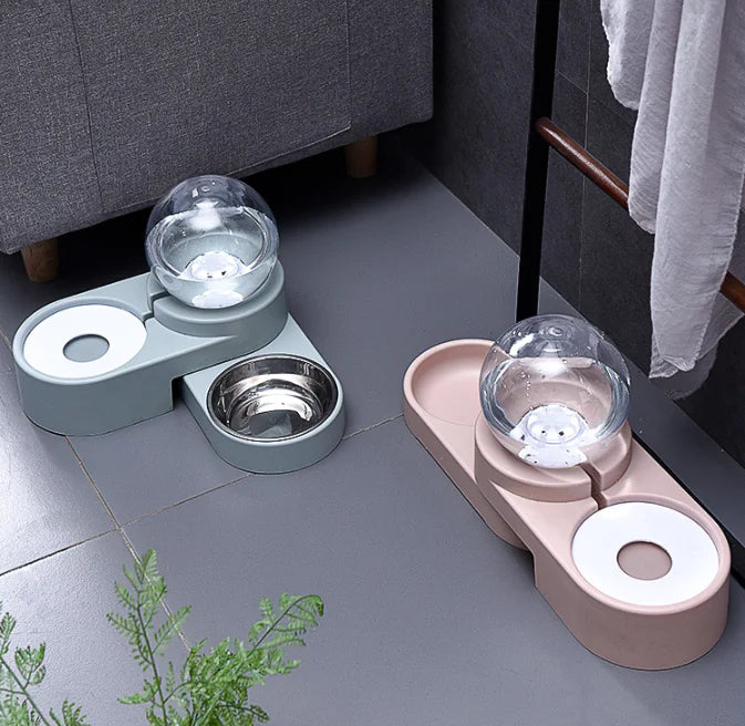 Automatic Water Bowl with Food Bowl
