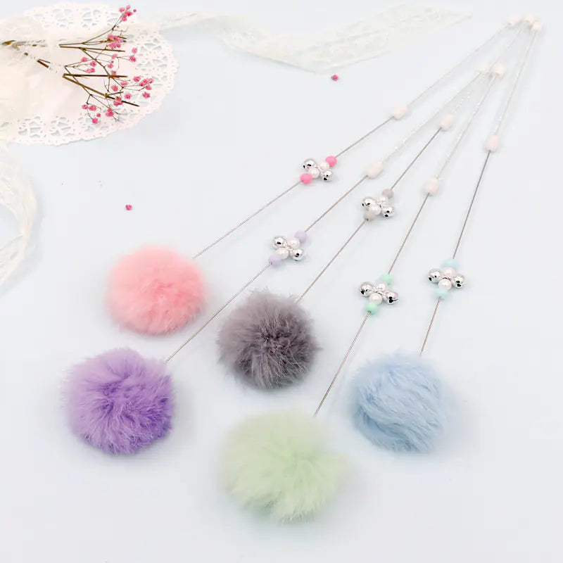 Pom Pom Cat Wand with Bell