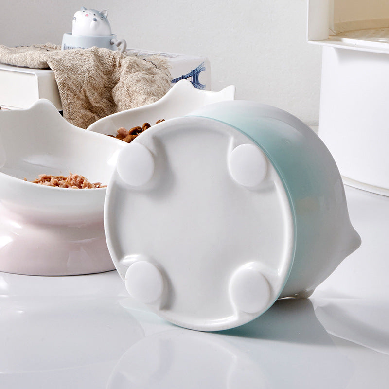 Ceramic Elevated Cat Bowl