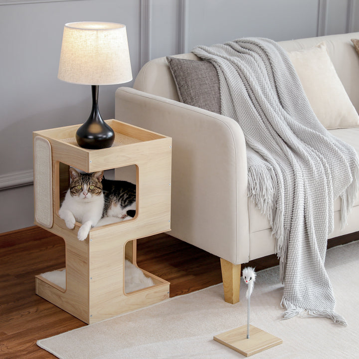 Solid Wood Double Layer Cat Nest