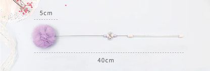 Pom Pom Cat Wand with Bell