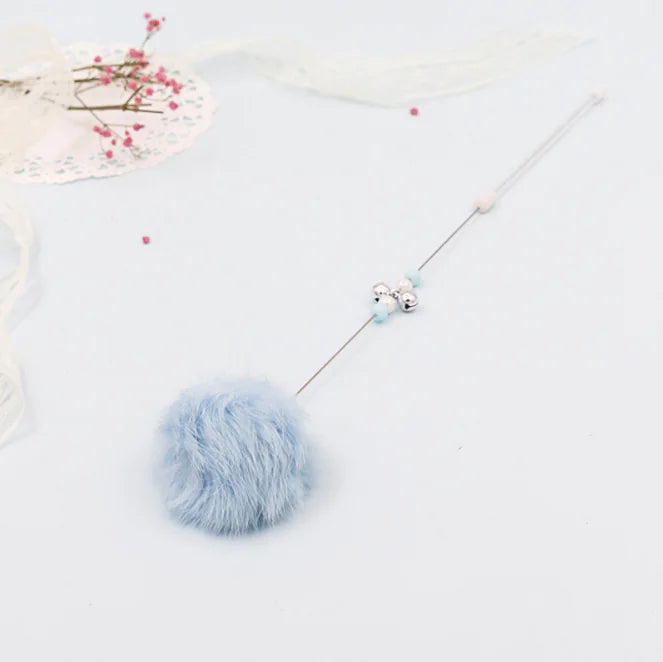 Pom Pom Cat Wand with Bell