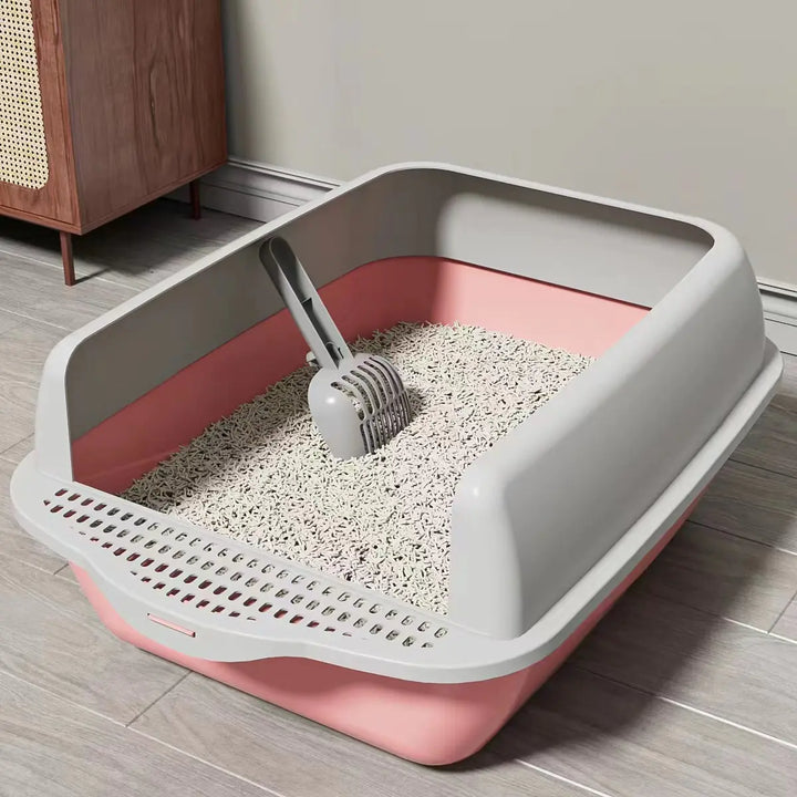 Semi-Enclosed Cat Litter Box