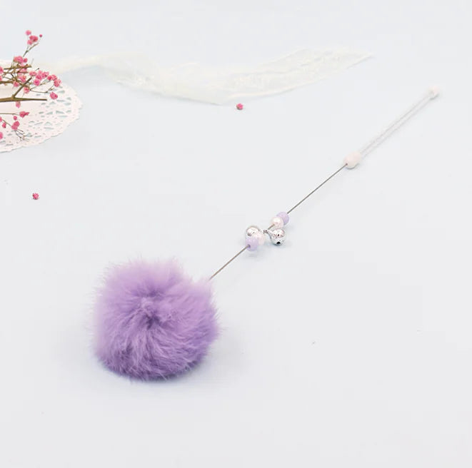 Pom Pom Cat Wand with Bell