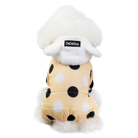 Polka Dot Hoodie Coat