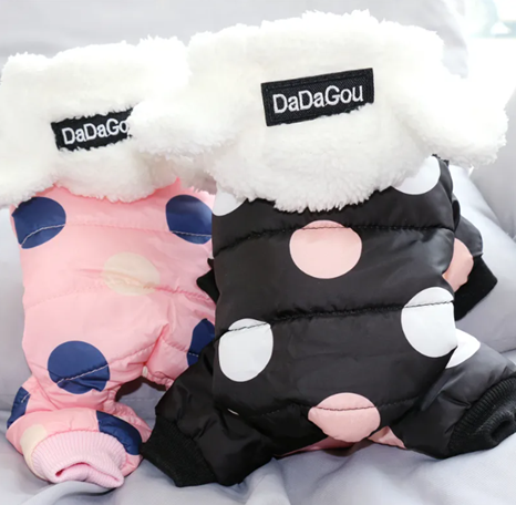 Polka Dot Hoodie Coat