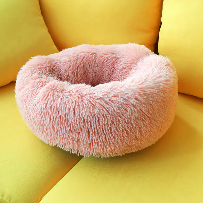 Round Plush Bed