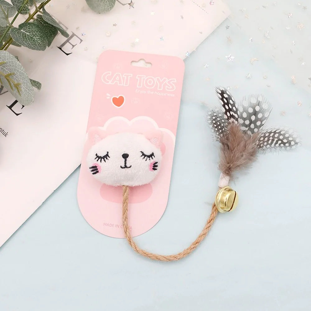 Feathered Cat Toy with Bell