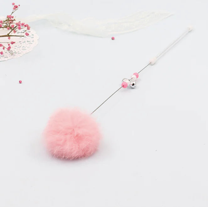 Pom Pom Cat Wand with Bell